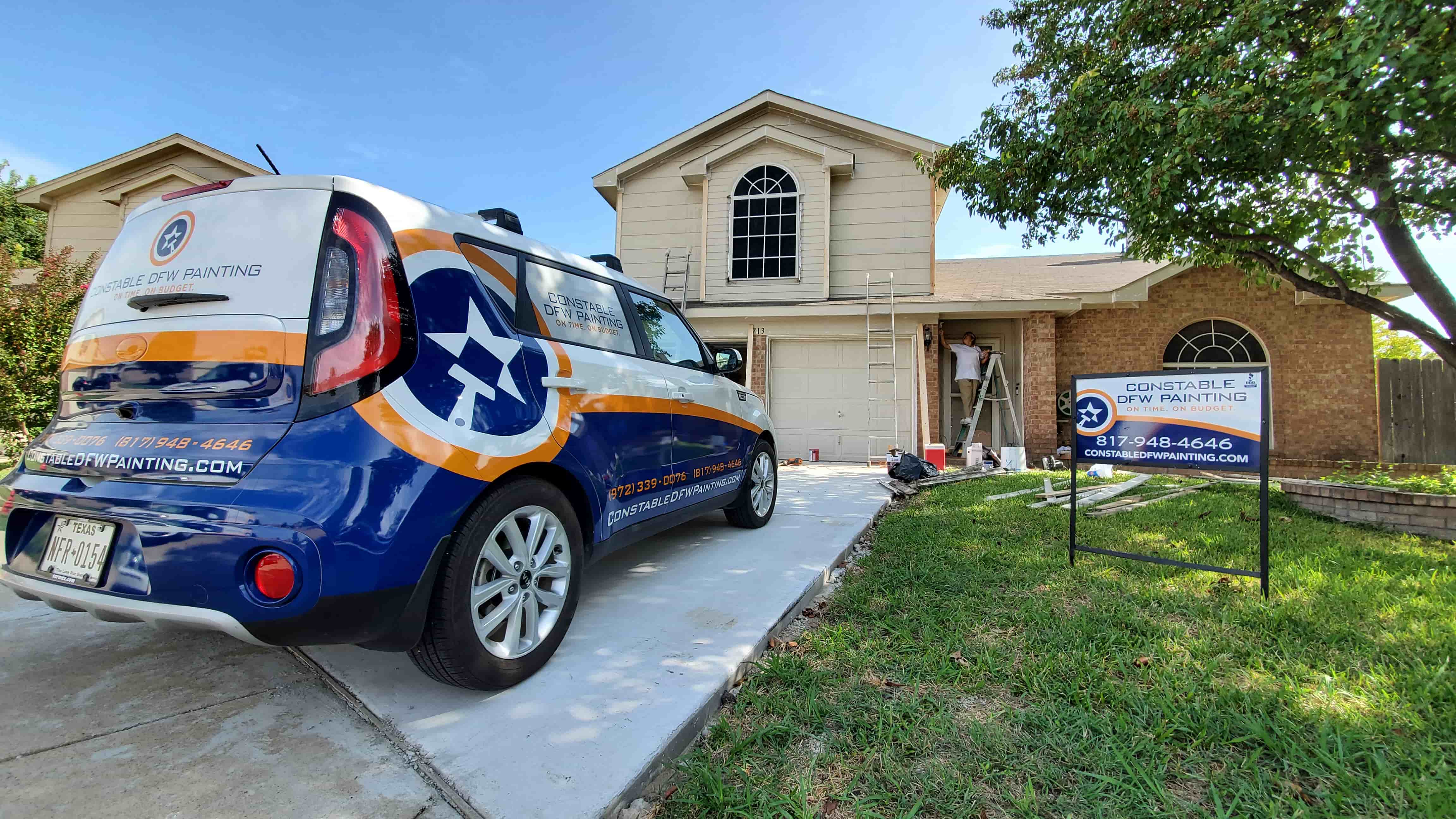 Constable DFW Painting team completing interior project