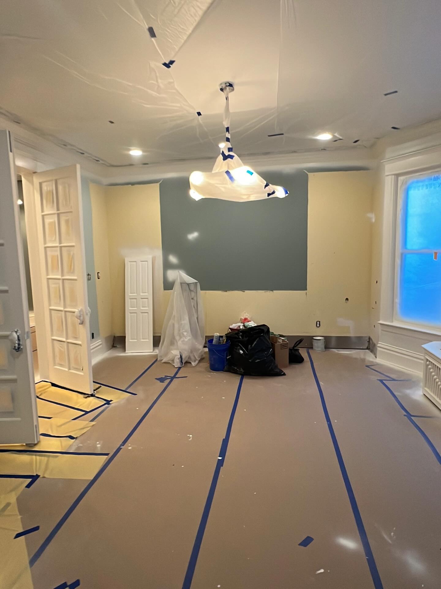 professionally prepared room for painting in DFW
